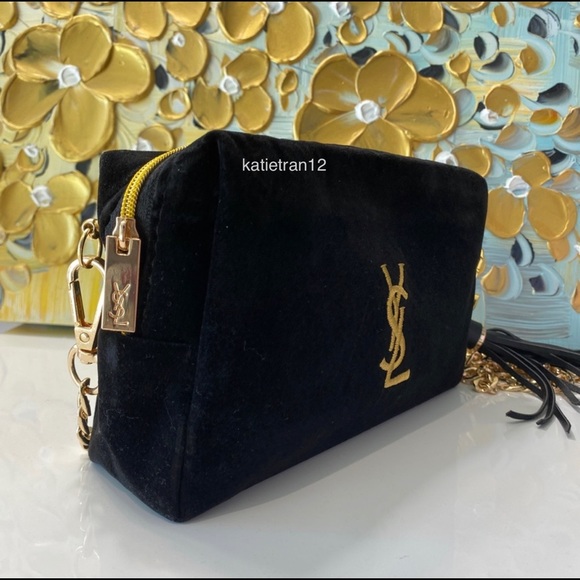 SOLD YSL Cosmetic Pouch to Crossbody Bag - Picture 2 of 6